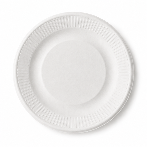 8 inch fluted round bagasse plate