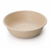 850ml natural bagasse bowl front view for takeaway food service