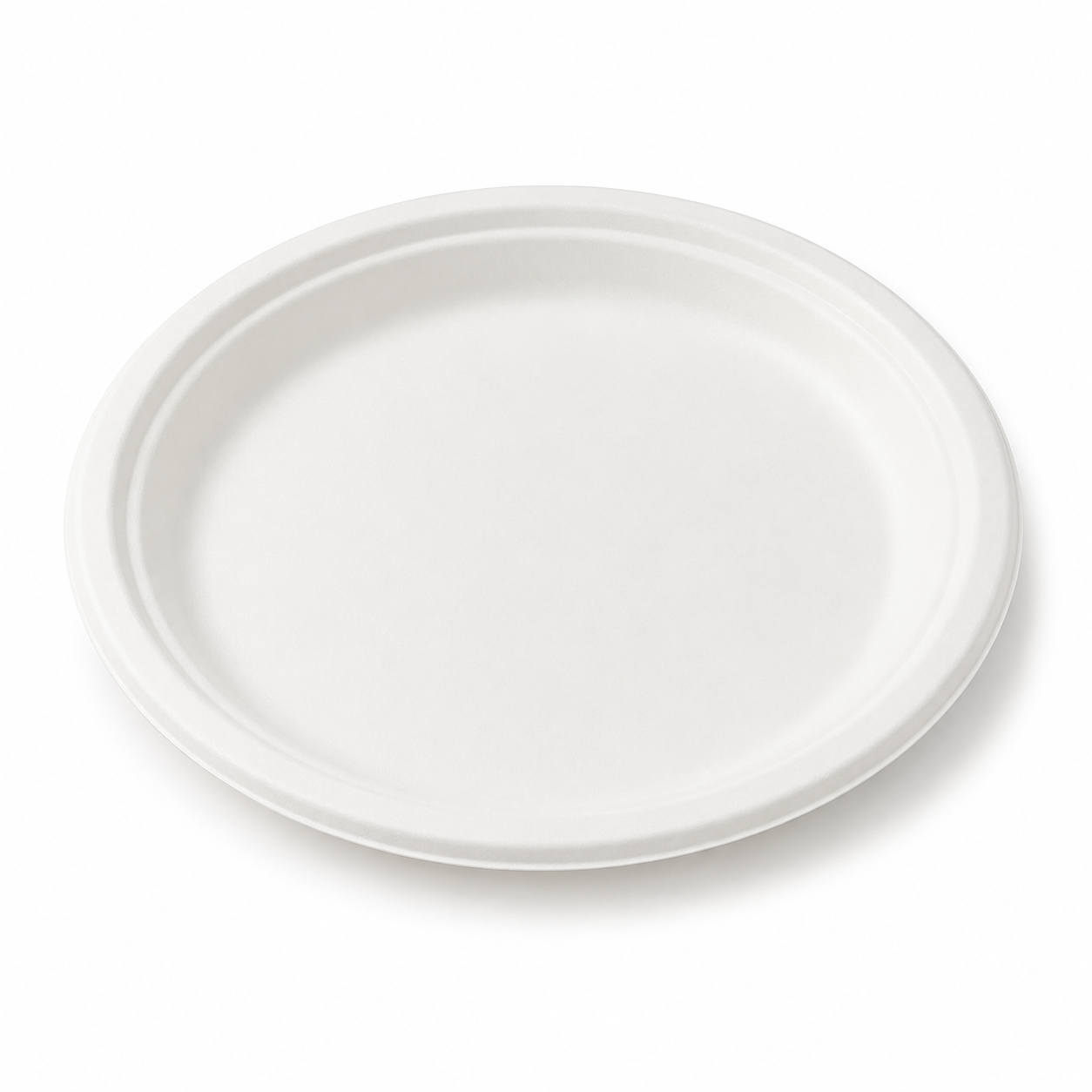 9 inch bagasse round plate for disposable food service use