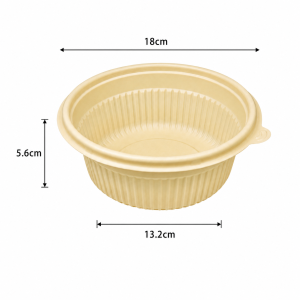 900ml cornstarch food bowl dimensions 18cm diameter and 5.6cm height