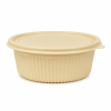 900ml cornstarch round bowl with lid for takeaway meals