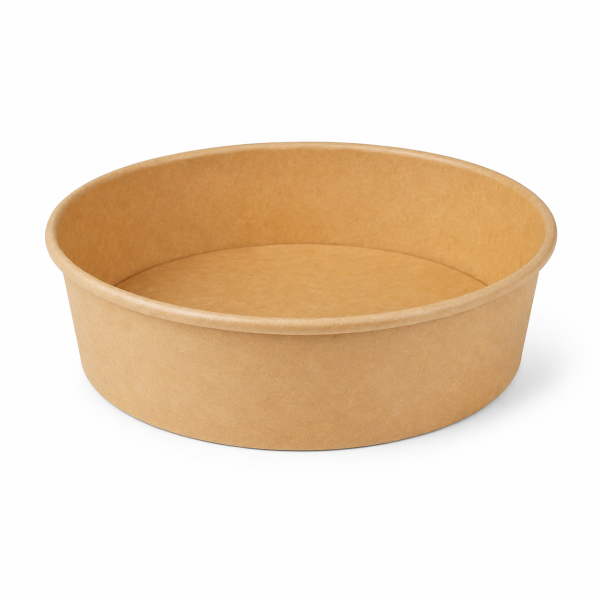 900ml-round-kraft-paper-bowl-front-view 900ml round kraft paper bowl front view for takeaway food packaging