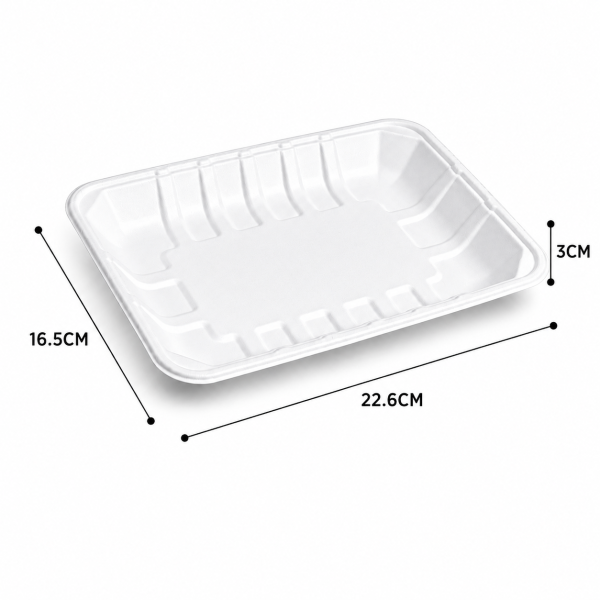 9 x 6 inch bagasse food tray dimensions