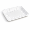 9 x 6 inch bagasse food tray front view