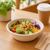 compostable bagasse bowl for chicken rice meal