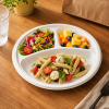 9 Inch Three Compartment Bagasse Plate