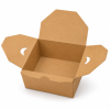 Open 2000ml vented kraft food box showing wide empty interior