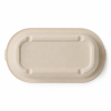 Bottom view of single compartment bagasse food box