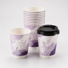 Stacked 12oz double wall paper cups for storage display