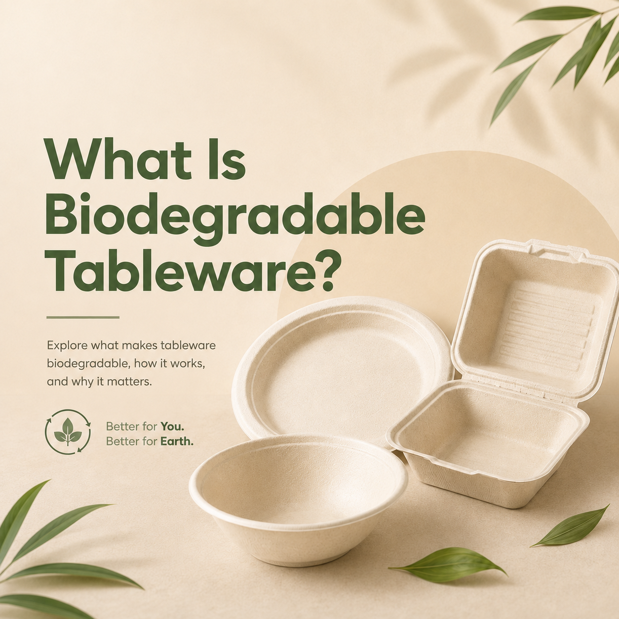 biodegradable tableware made from plant based materials