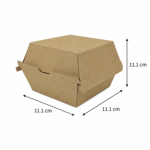 4.4 inch kraft paper burger box dimensions with length width and height