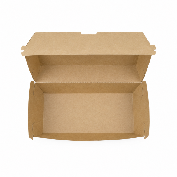 6.9-inch-kraft-paper-takeout-box-interior 6.9 Inch Kraft Paper Takeout Box