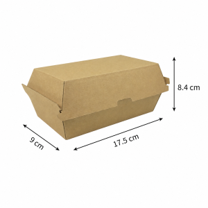 6.9 inch kraft paper takeout box dimensions with size details