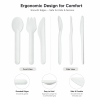 white-plastic-cutlery-set-ergonomic-design Bagasse Fiber Cutlery