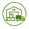 Food distributor packaging and delivery solutions icon